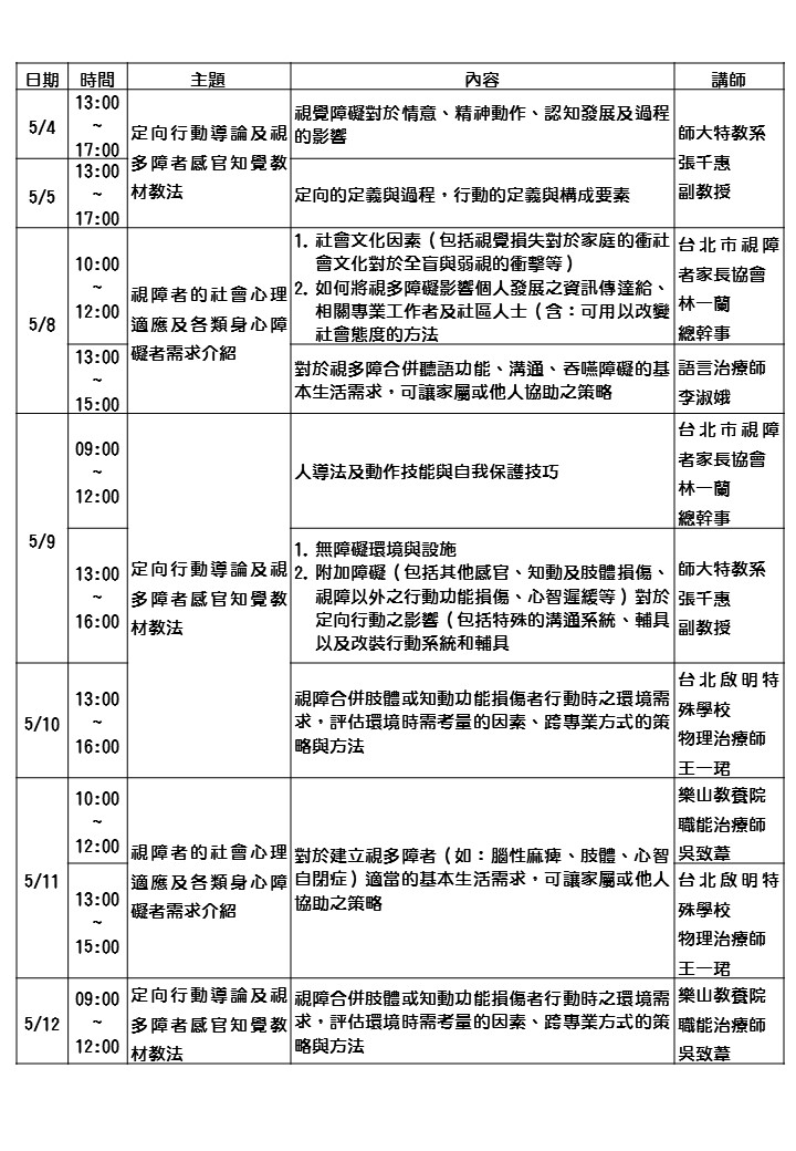 認識視多障系列課程-背面
